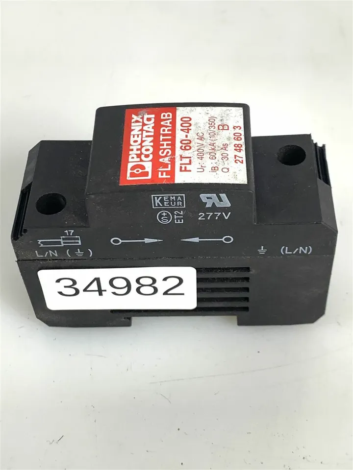 Type 1, 1 Phase, 1 Channel/Position SPD Phoenix Flashtrab 60KA Lightening Surge FLT 60-400